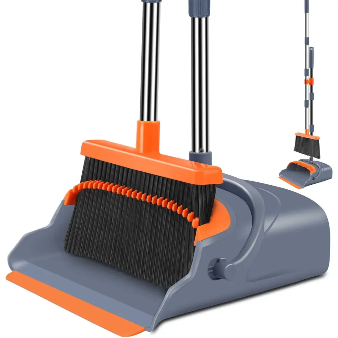Ergonomic Hygiene: The Hands-Free Sorting of the kelamayi Upgrade Broom and Dustpan Set