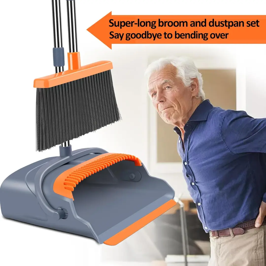 Ergonomic Hygiene: The Hands-Free Sorting of the kelamayi Upgrade Broom and Dustpan Set