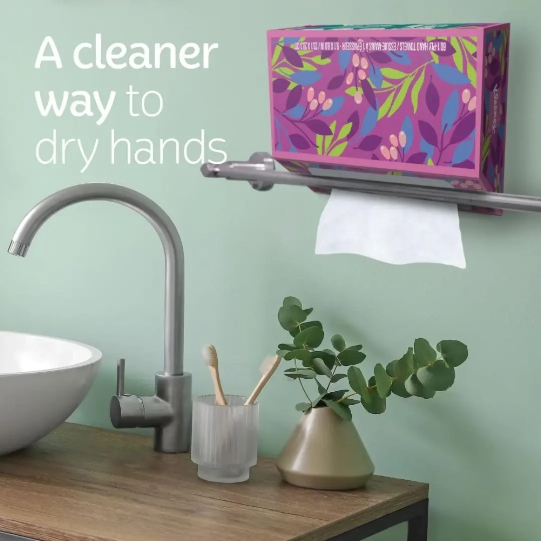 Soft Kleenex towel gentle on skin